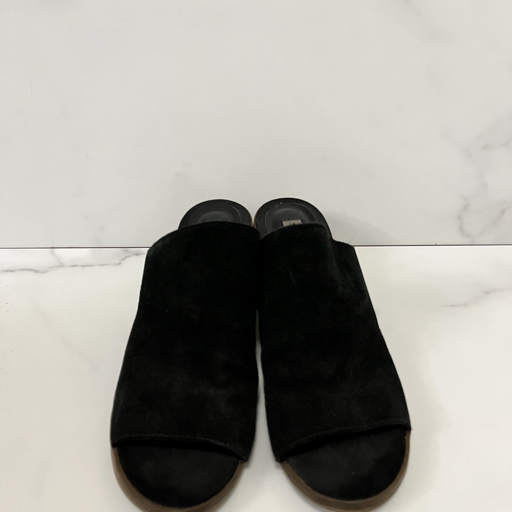 Steve Madden Classic Black Suede Clogs